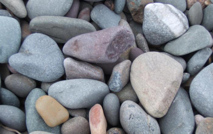 pebbles and stones on a beach in Nova Scotia