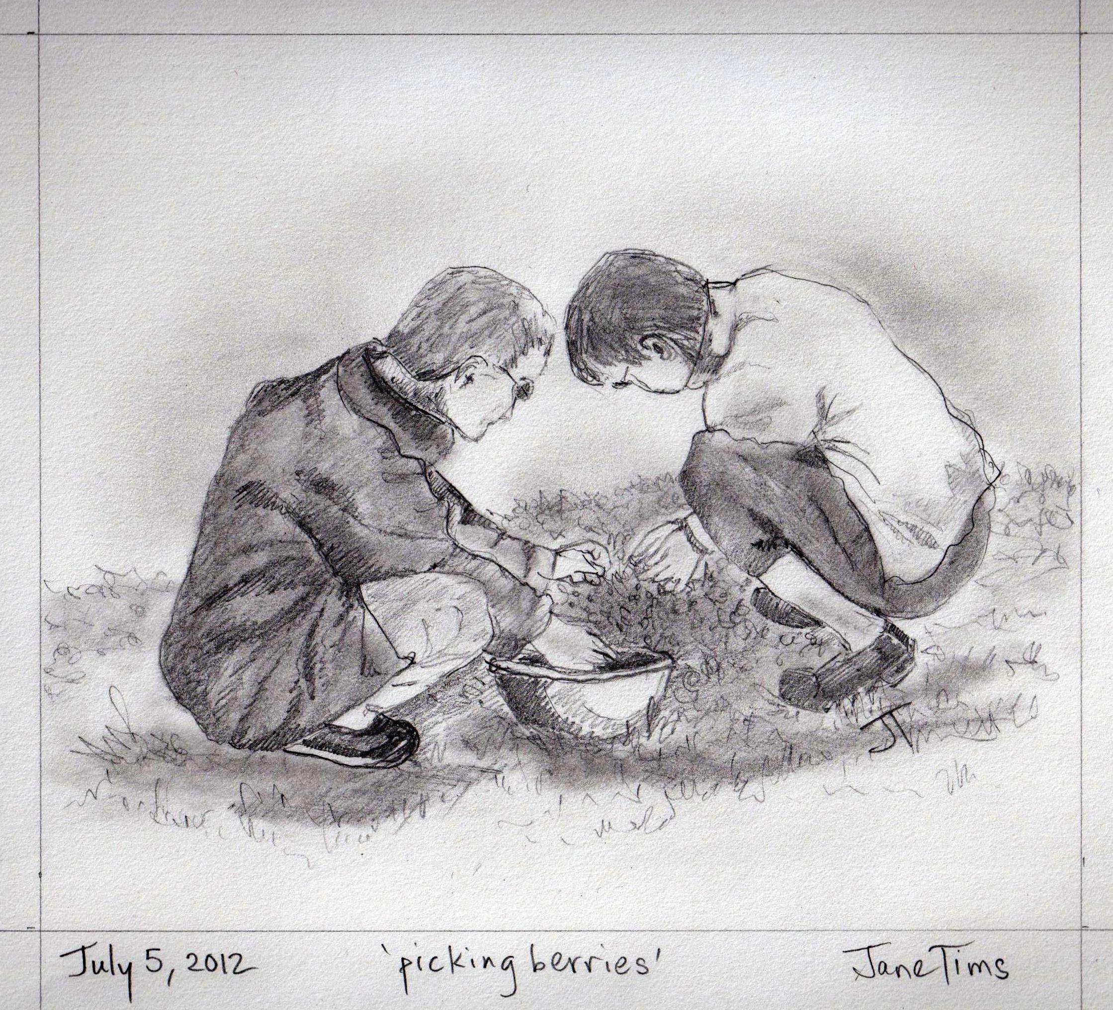'picking berries'