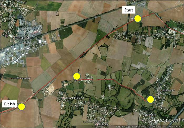 Day 7 map showing side trip