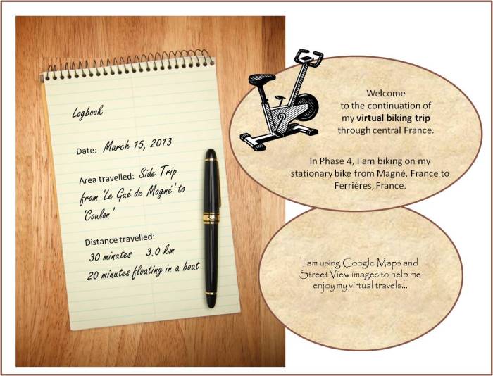 Logbook side trip on canal