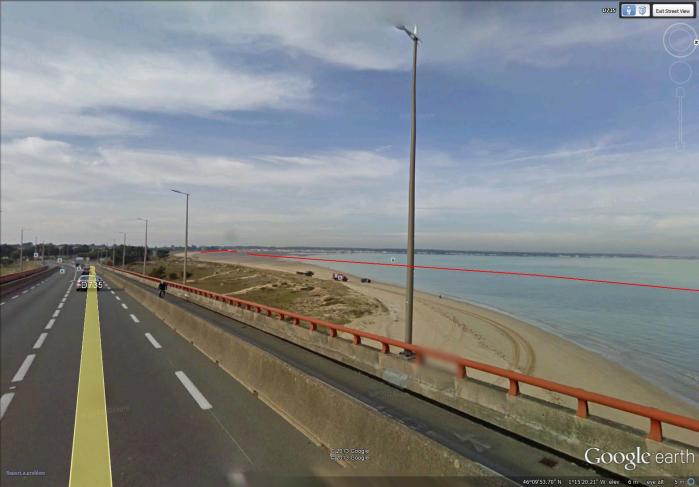 beach to east of bridge