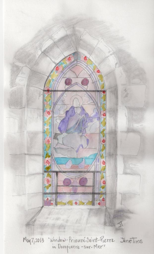 'window - Prieure Saint-Pierre in Dompierre-sur- Mer'