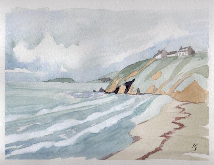 July 13, 2013 'beach at Millendreath' Jane Tims