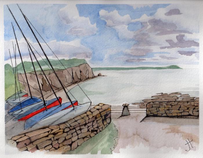 August 7, 2013  'Porthpean Beach #2'   Jane Tims