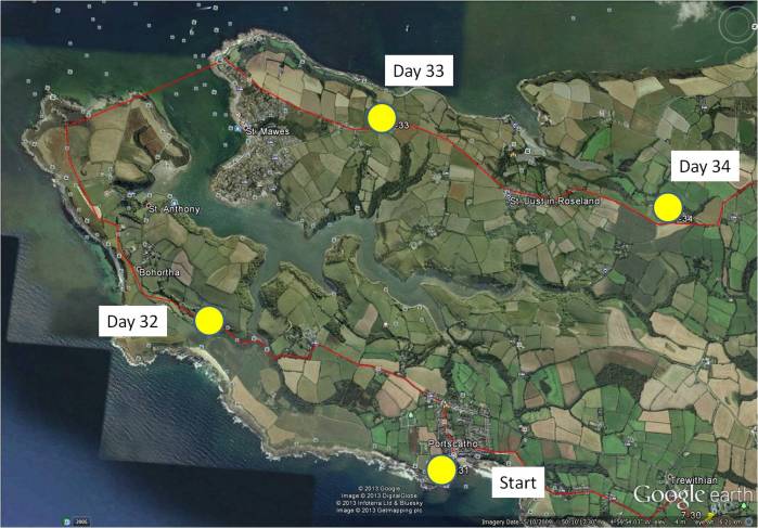 map day 32 to day 34
