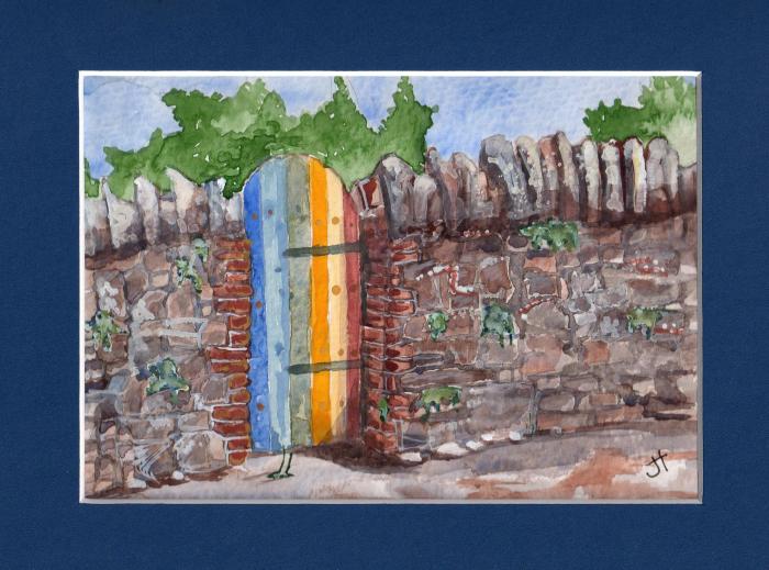 January 10, 2014 'rainbow gate in Falmouth' Jane Tims