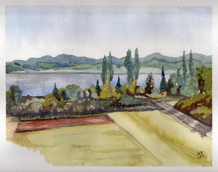 January 12, 2014  'railroad crossing'   Jane Tims