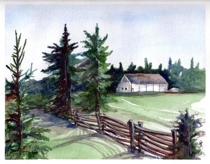 March 5, 2014  'rail fence'  Jane Tims