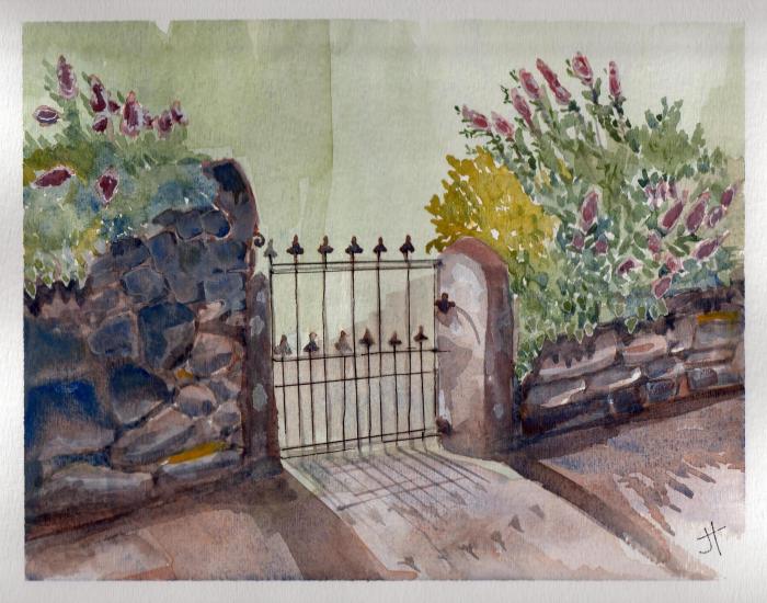 'gate on Old Church Road' Jane Tims