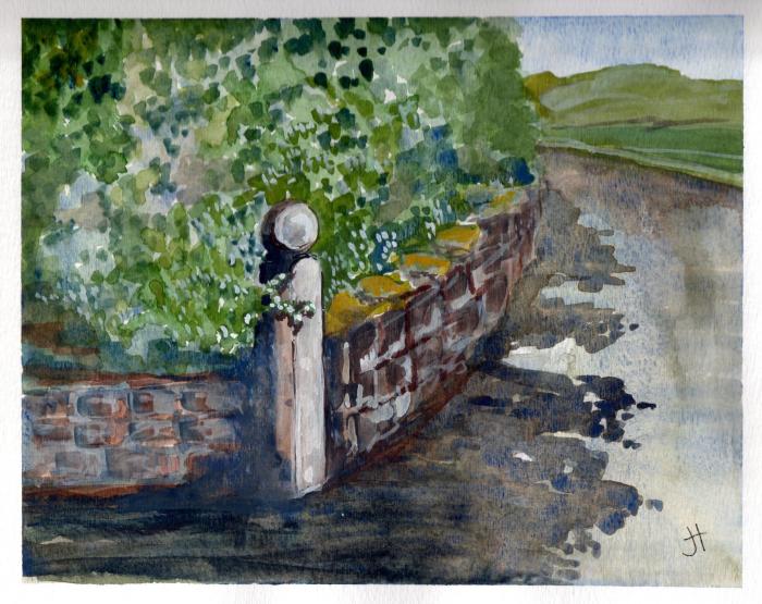 August 12, 2014 'stone post' Jane Tims