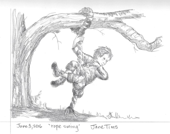 June 3 2016 'rope swing' Jane Tims