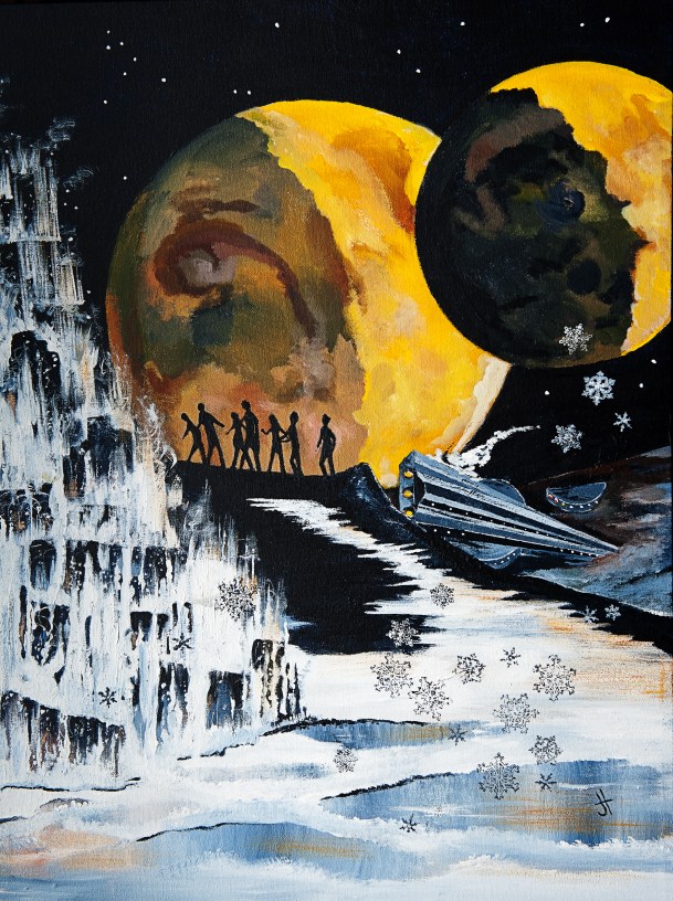 Meniscus Winter by the Water-climb cover painting